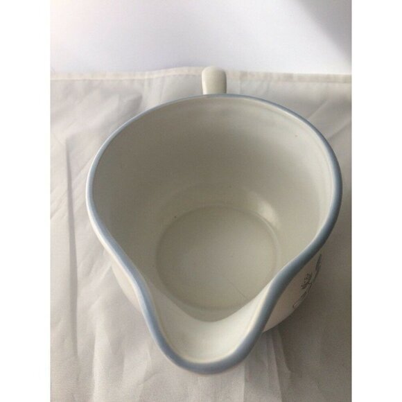 Covington Edition Avondale Japan Stoneware Bowl Handle Spout Blue White Flowers - Picture 6 of 8